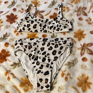 White Leopard Print bikini